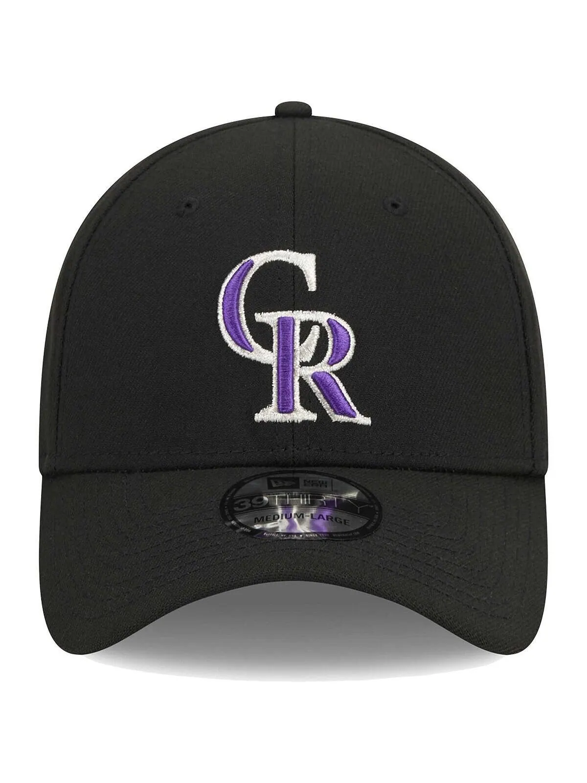 Мужская черная гибкая кепка с логотипом Colorado Rockies 39THIRTY New Era — изображение 2 из 4, черный