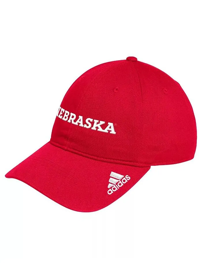 Мужская шапка Scarlet Nebraska Huskers Locker Room Wordmark Slouch Adjustable Hat adidas