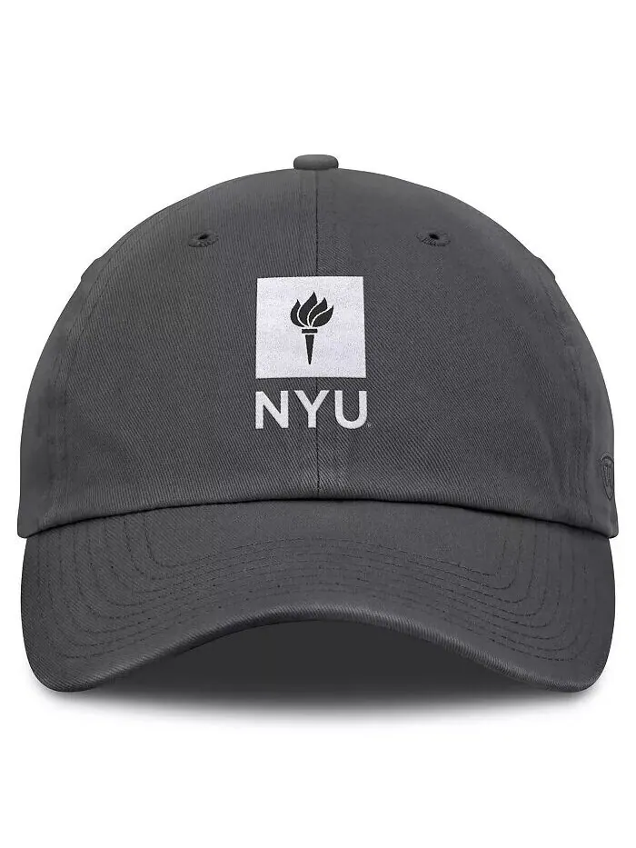 Мужская кепка Heather Charcoal NYU Violets Team Logo Washed Adjustable Hat Top of the World — изображение 3 из 4