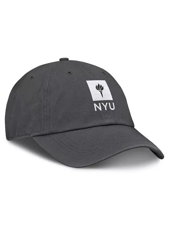 Мужская кепка Heather Charcoal NYU Violets Team Logo Washed Adjustable Hat Top of the World — изображение 4 из 4