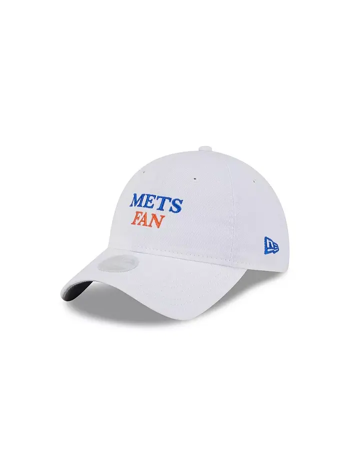 Женская белая кепка болельщика команды New York Mets 9TWENTY с регулируемой длиной New Era