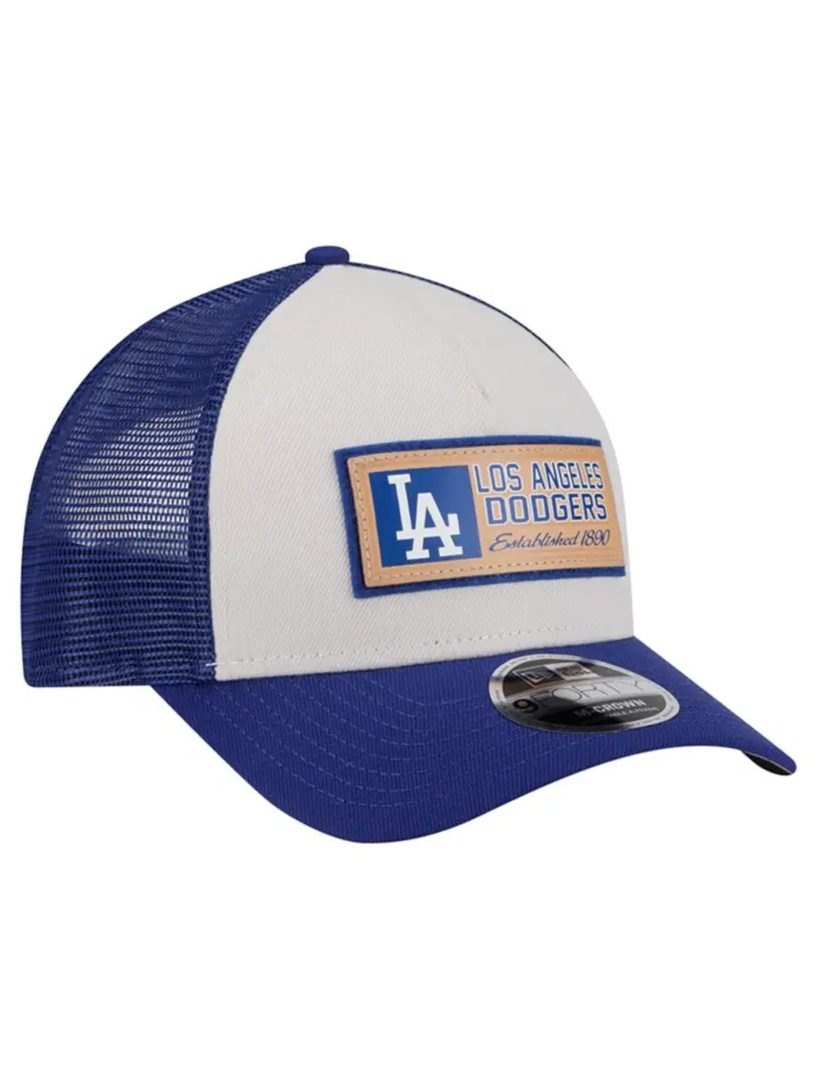 Кепка-тракер с принтом Text A-Frame Trucker 9FORTY New Era, Stone Royal — изображение 3 из 5