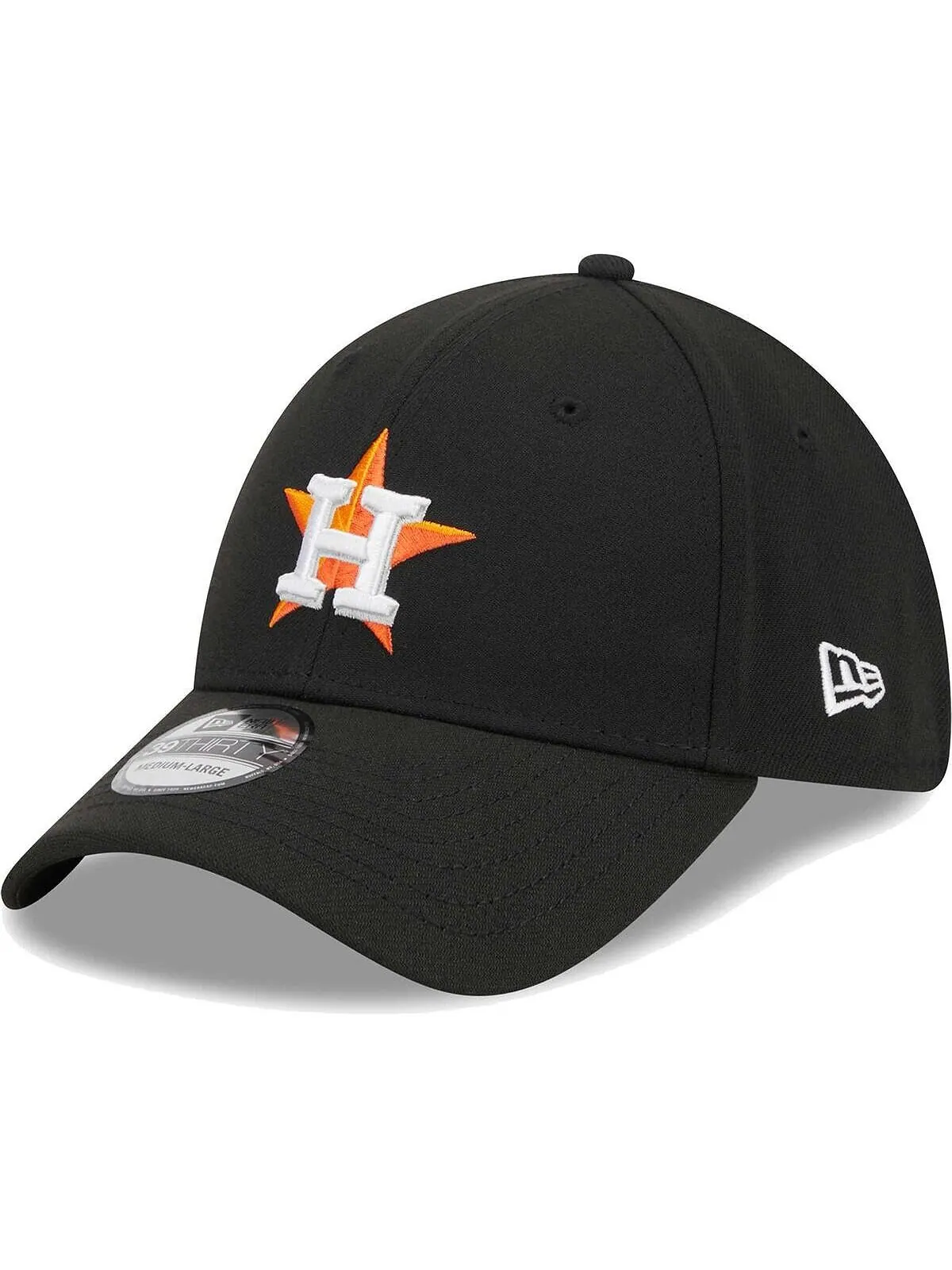 Мужская черная кепка Houston Astros Logo 39THIRTY Flex Hat New Era