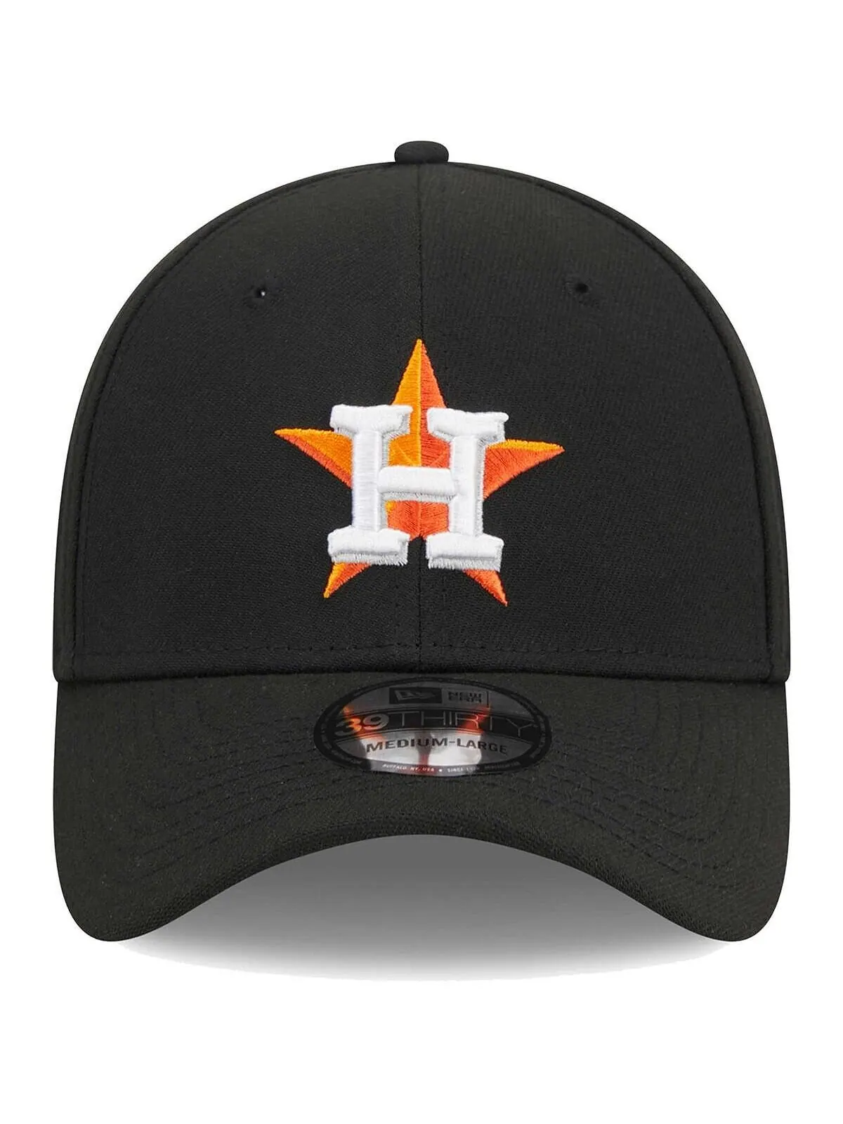 Мужская черная кепка Houston Astros Logo 39THIRTY Flex Hat New Era — изображение 2 из 4, черный