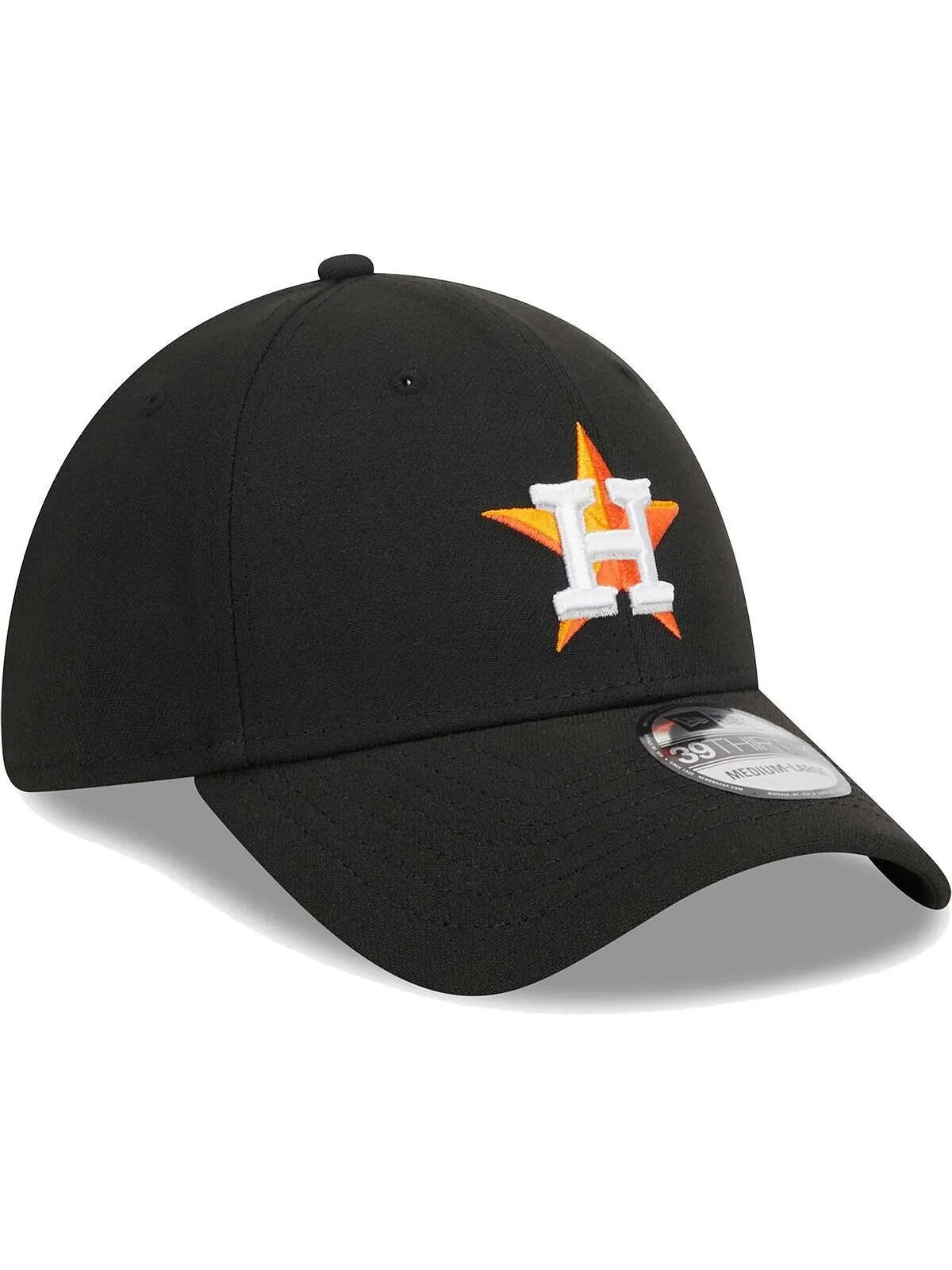 Мужская черная кепка Houston Astros Logo 39THIRTY Flex Hat New Era — изображение 3 из 4, черный