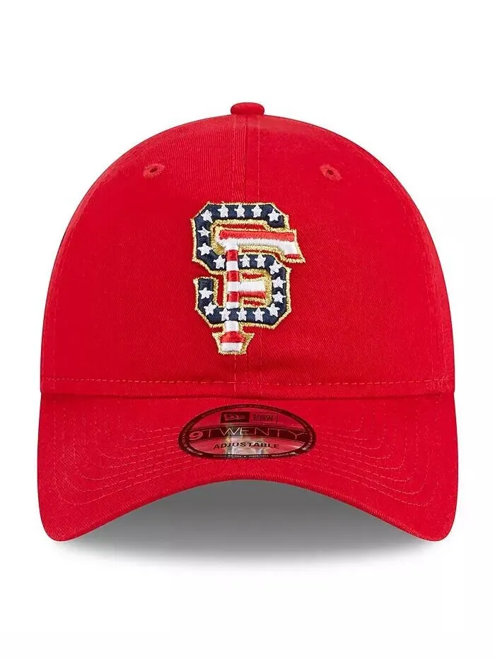 Мужская красная регулируемая кепка San Francisco Giants 2023 Fourth июля 9TWENTY New Era — изображение 2 из 4