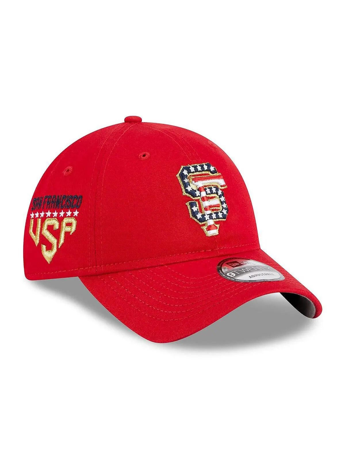 Мужская красная регулируемая кепка San Francisco Giants 2023 Fourth июля 9TWENTY New Era