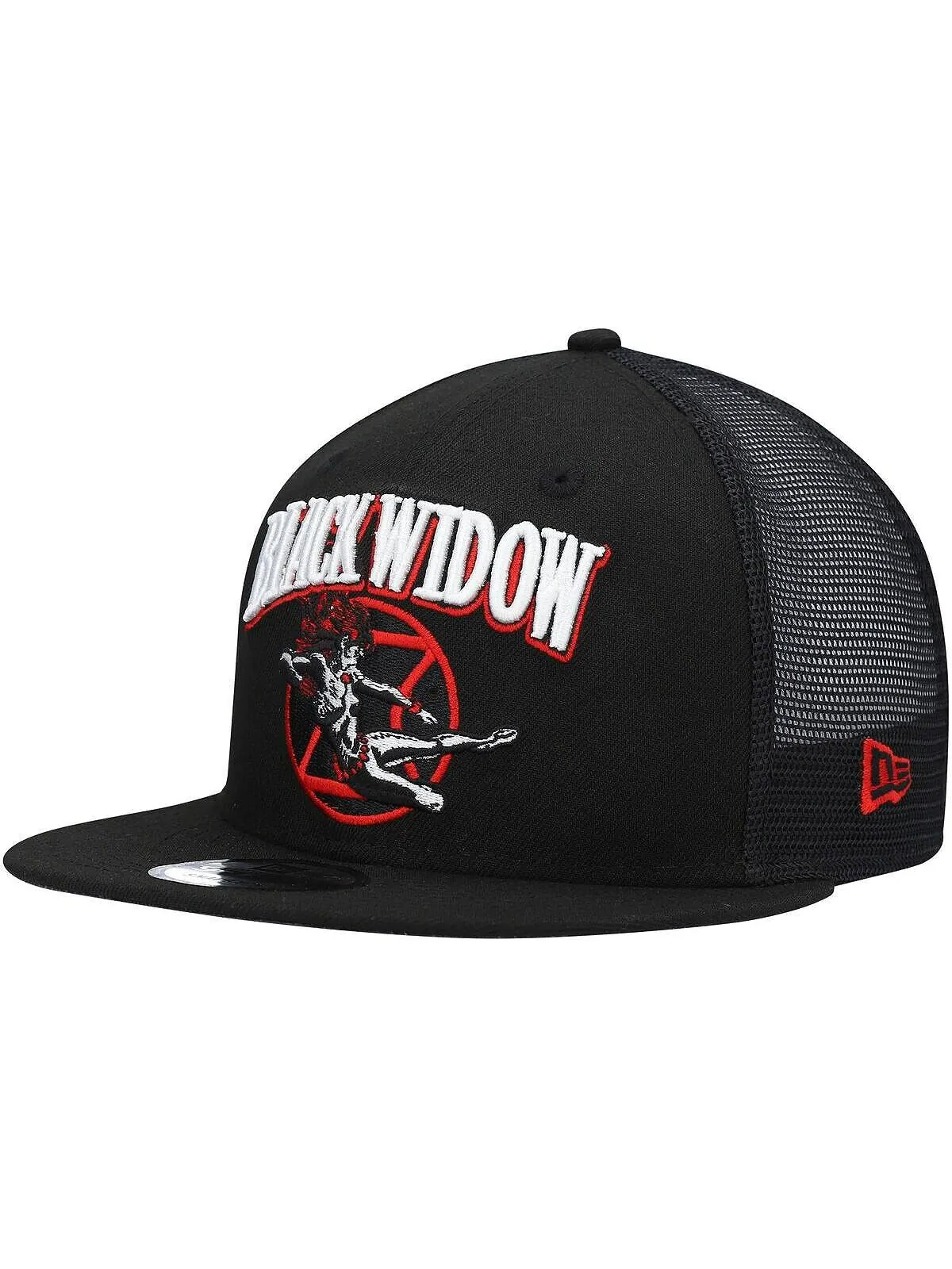 Мужская черная кепка Black Widow Retro с сетчатой ​​спинкой 9FIFTY Snapback New Era
