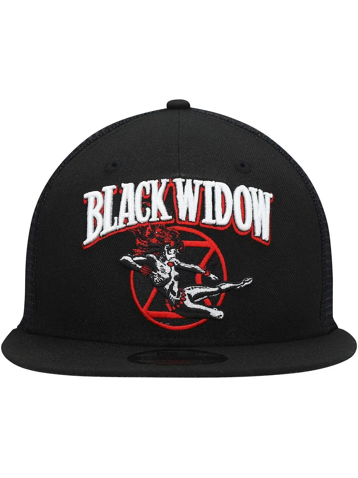 Мужская черная кепка Black Widow Retro с сетчатой спинкой 9FIFTY Snapback New Era — изображение 2 из 4, черный