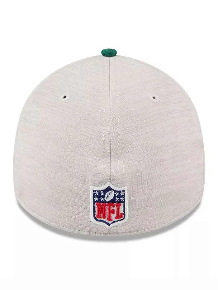 Мужская кепка New York Jets 2024 Sideline Historic 39THIRTY Flex цвета «камень/зеленый» New Era — изображение 2 из 4