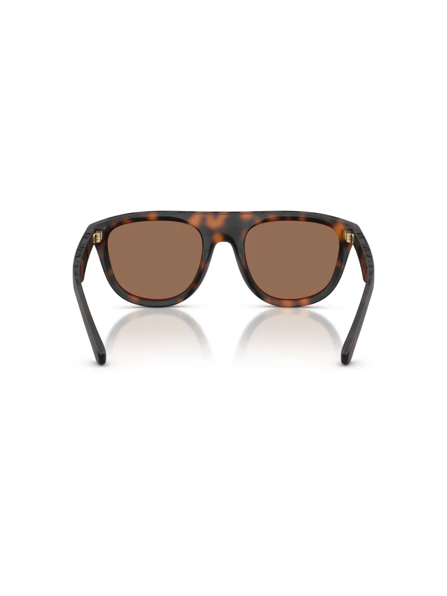 Мужские солнцезащитные очки большого размера, BE4459U Burberry, Matte Dark Havana — изображение 6 из 6