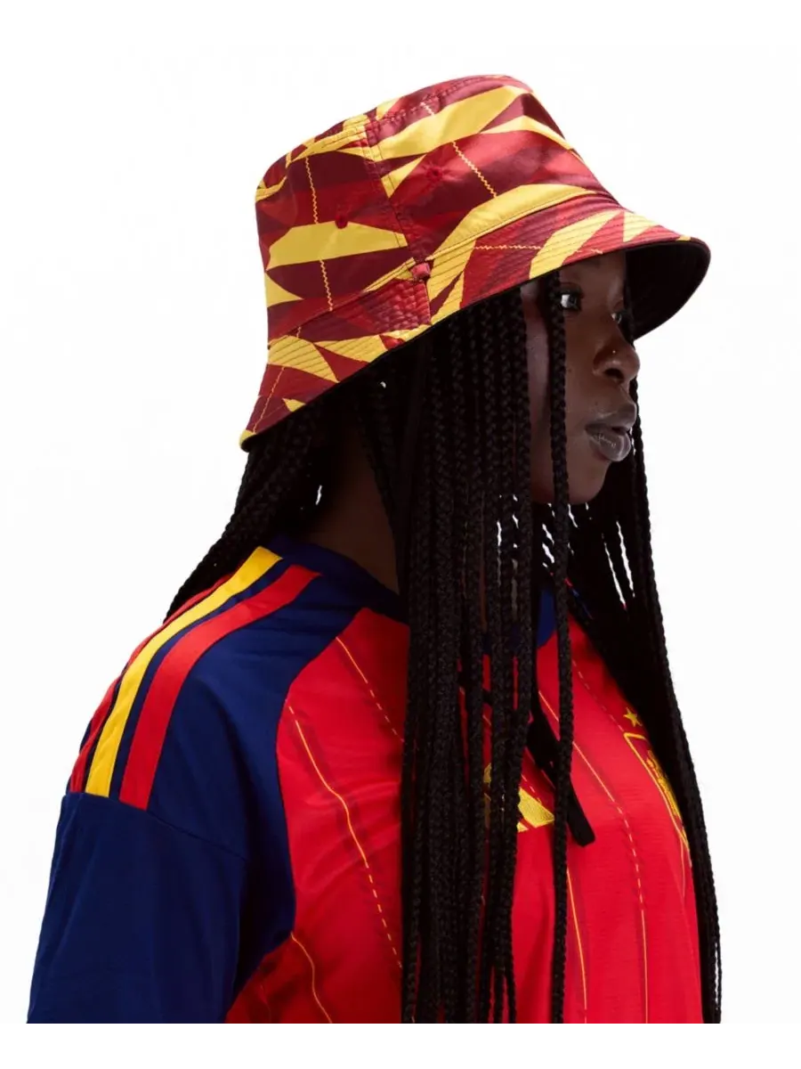 Панама из атласа двусторонняя с принтом Kente KIN Apparel, Solar Kente