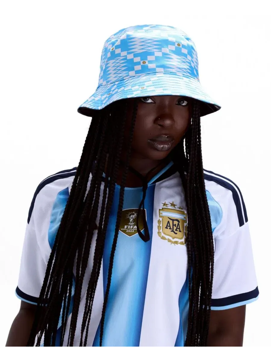 Панама из атласа Kente Reversible KIN Apparel, Celestial Kente