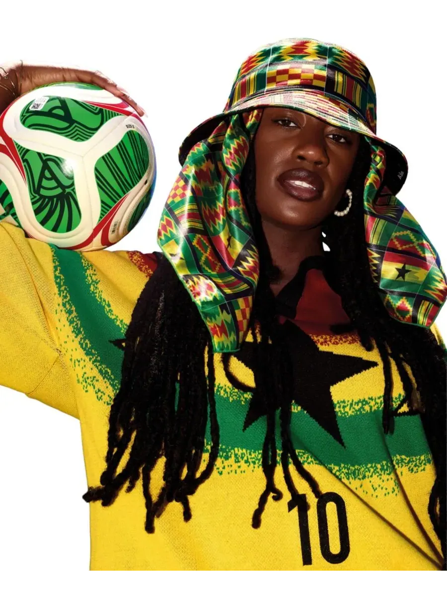 Шляпа-ведро из атласа Kente Reversible KIN Apparel, Ghana Kente