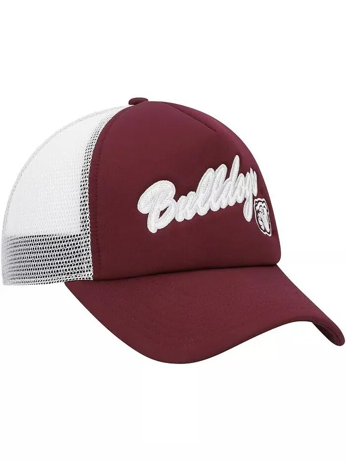 Мужская бордовая кепка Snapback с надписью Mississippi State Bulldogs Script Trucker Snapback Adidas — изображение 3 из 3