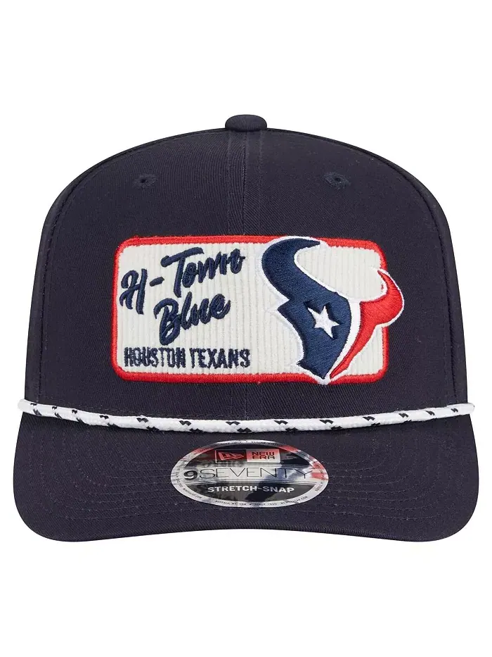 Мужская темно-синяя кепка Houston Texans Chant 9SEVENTY Stretch-Snap New Era — изображение 4 из 4