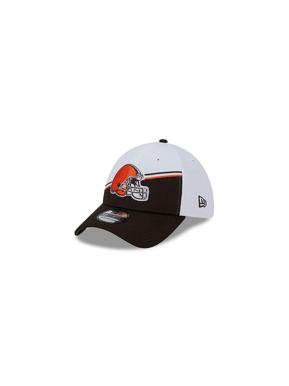 Мужская бело-коричневая гибкая кепка Cleveland Browns 2023 NFL Sideline 39THIRTY New Era — изображение 5 из 5