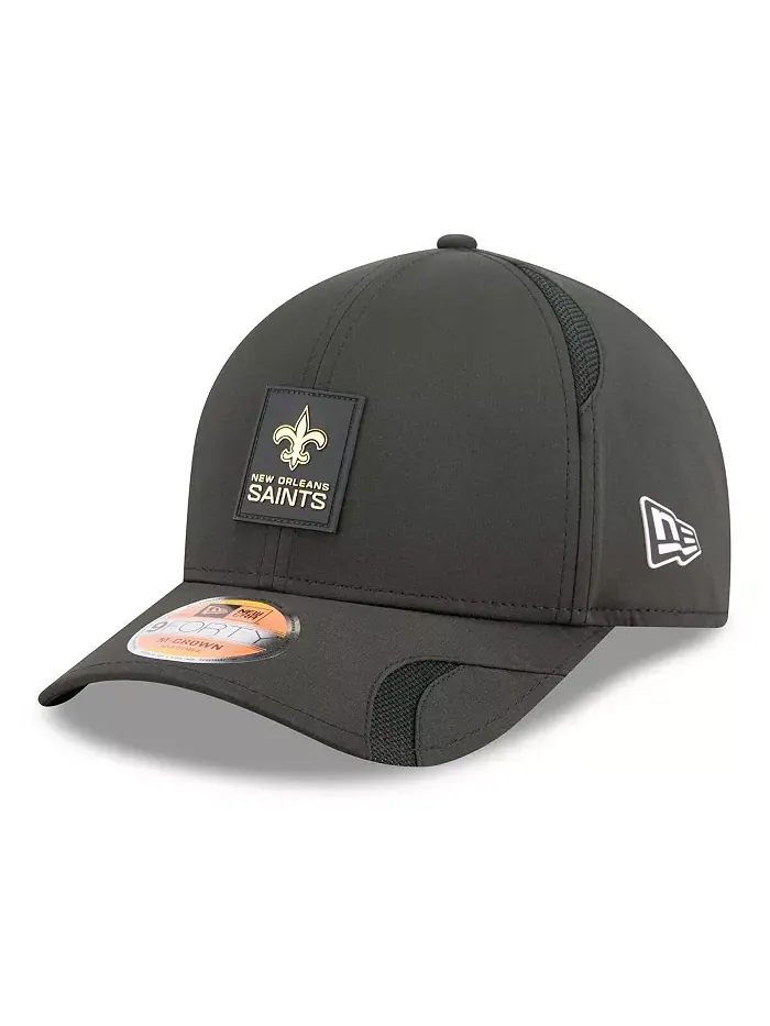 Кепка Black New Orleans Saints 2025 Sideline 9FORTY с регулировкой для больших мальчиков и девочек