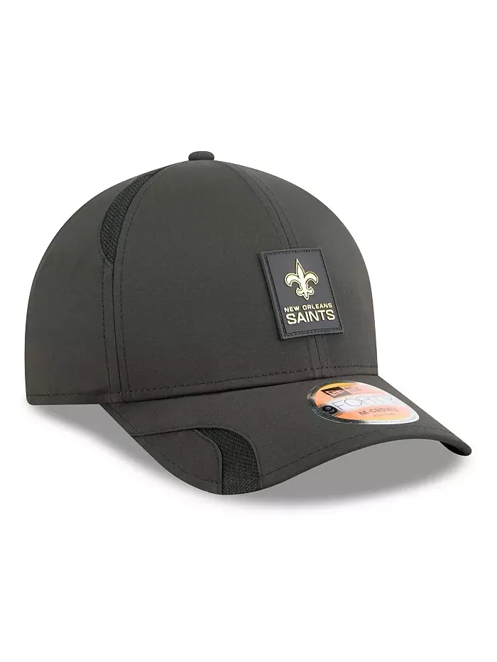 Кепка Black New Orleans Saints 2025 Sideline 9FORTY с регулировкой для больших мальчиков и девочек — изображение 4 из 5