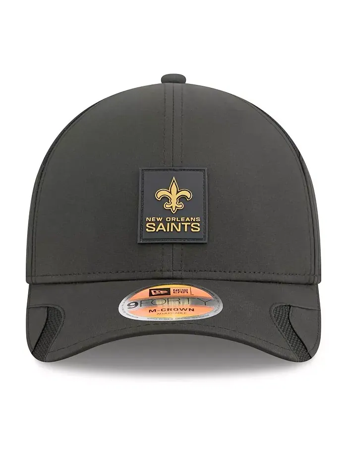 Кепка Black New Orleans Saints 2025 Sideline 9FORTY с регулировкой для больших мальчиков и девочек — изображение 5 из 5