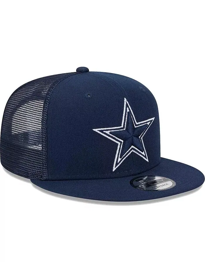 Мужская темно-синяя бейсболка Dallas Cowboys Main Trucker 9FIFTY Snapback New Era — изображение 4 из 5