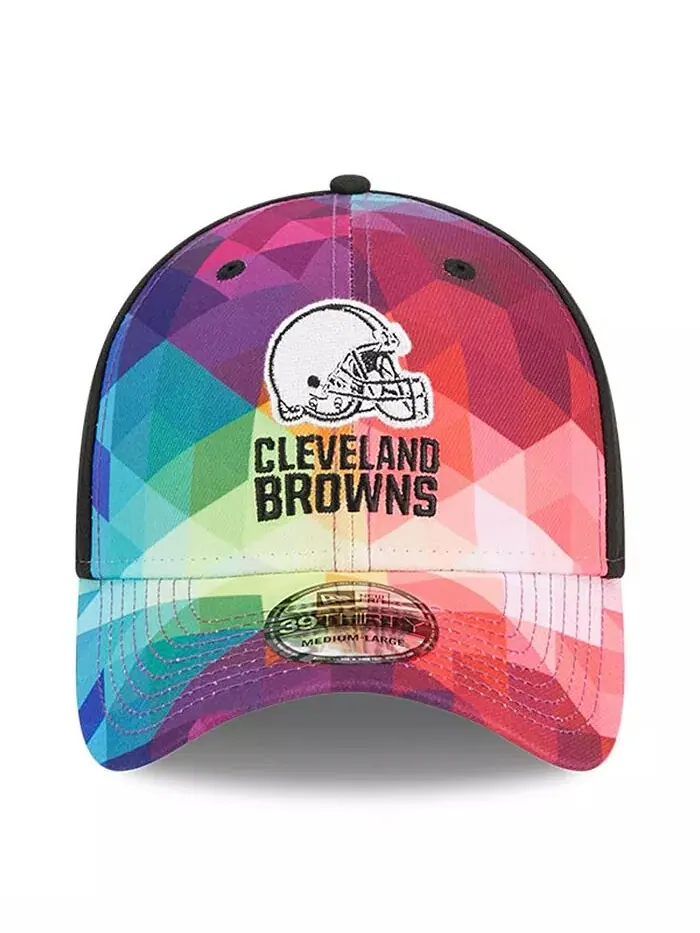 Мужская и женская разноцветная черная кепка Cleveland Browns 2023 NFL Crucial Catch 39THIRTY Flex — изображение 2 из 4