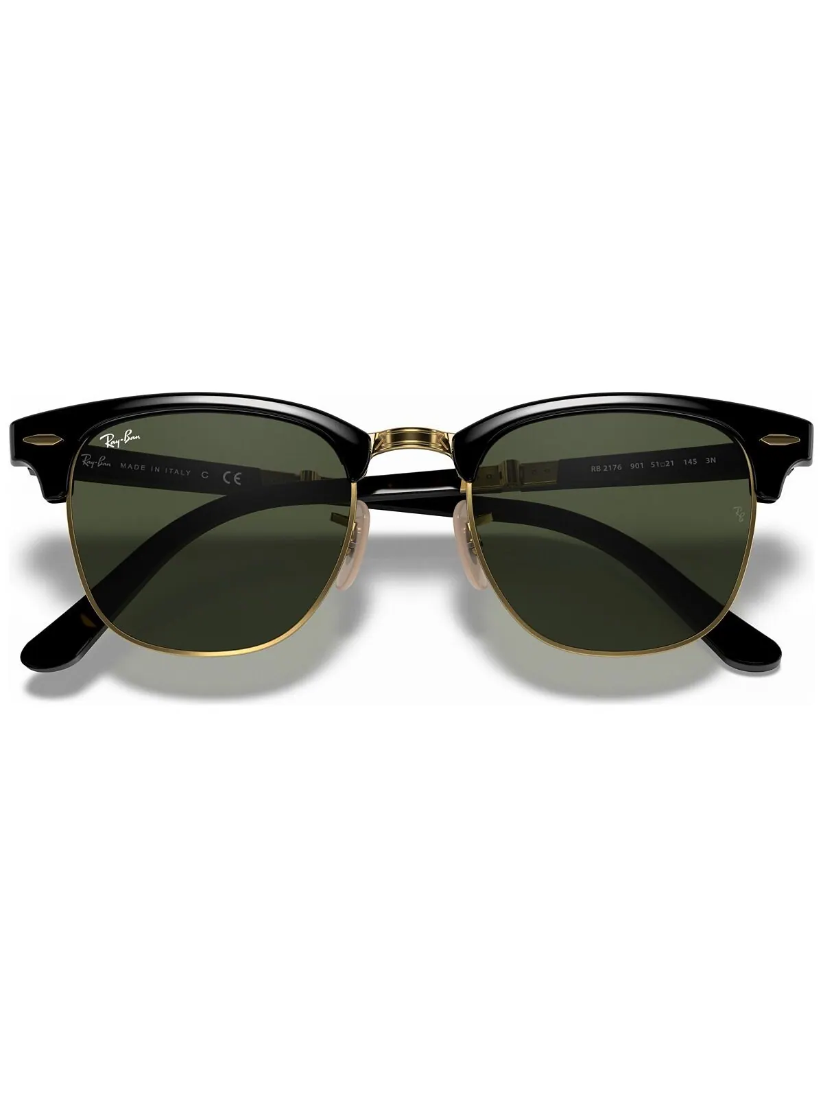 Солнцезащитные очки, RB2176 CLUBMASTER FOLDING Ray-Ban — изображение 3 из 4, черный/зеленый