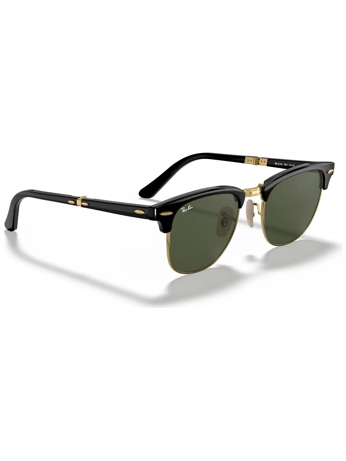 Солнцезащитные очки, RB2176 CLUBMASTER FOLDING Ray-Ban — изображение 4 из 4, черный/зеленый