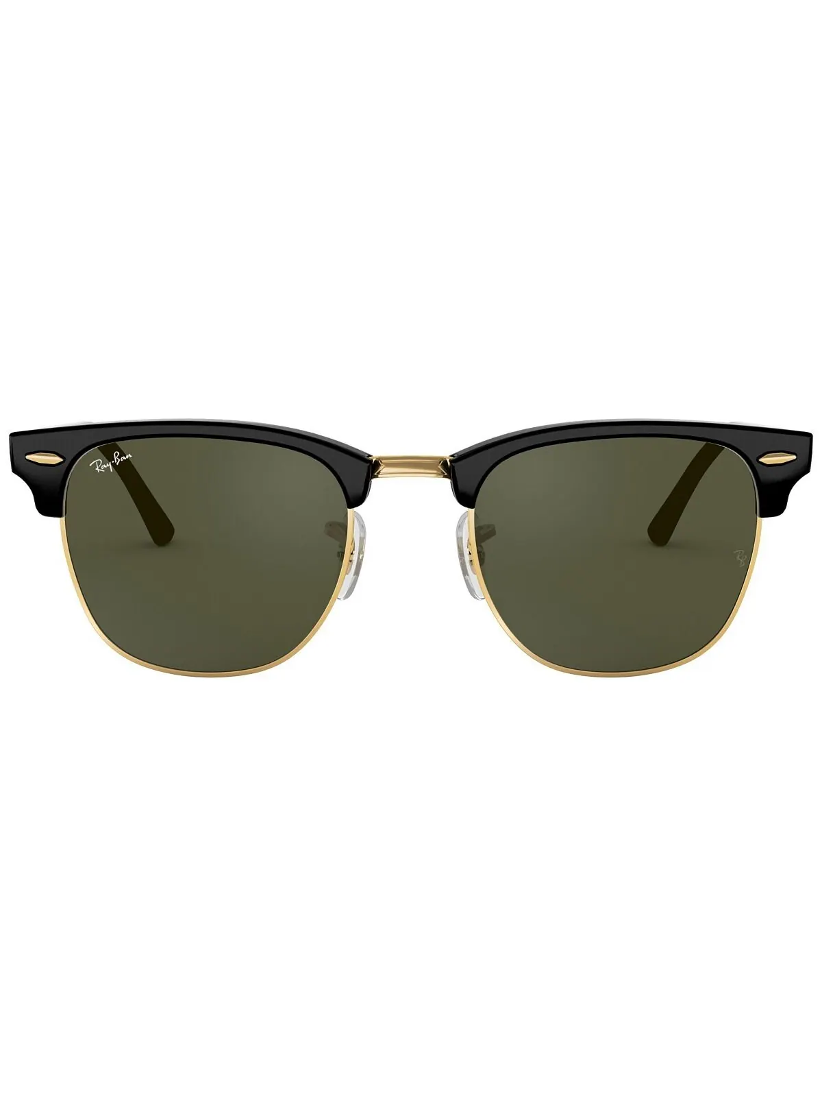 Солнцезащитные очки унисекс с низкой перемычкой, RB3016F CLUBMASTER CLASSIC 55 Ray-Ban — изображение 2 из 11, черный