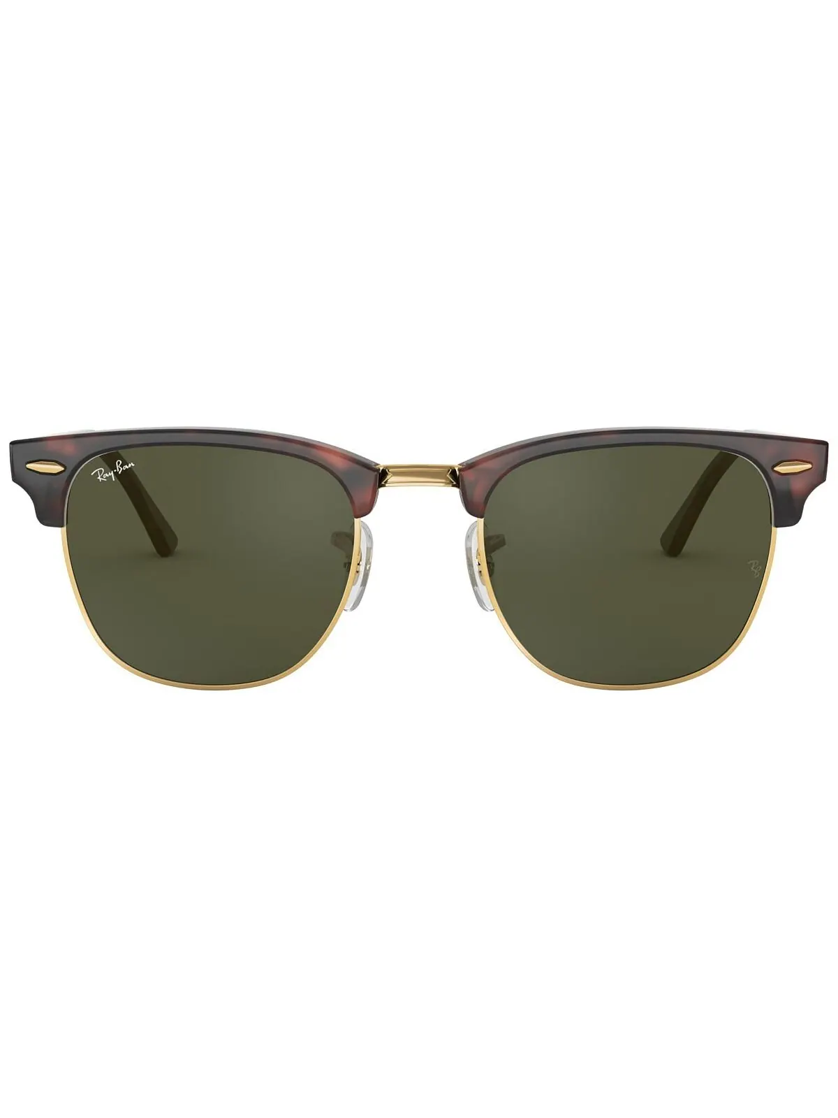 Солнцезащитные очки унисекс с низкой перемычкой, RB3016F CLUBMASTER CLASSIC 55 Ray-Ban — изображение 2 из 11, коричневый