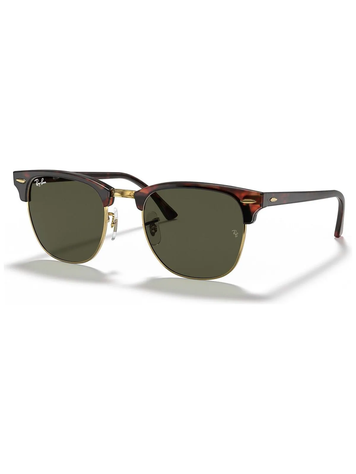 Солнцезащитные очки унисекс с низкой перемычкой, RB3016F CLUBMASTER CLASSIC 55 Ray-Ban — изображение 7 из 11, коричневый