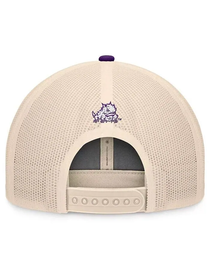 Мужская фиолетовая/натуральная TCU Horned Frogs Bennett Trucker регулируемая шляпа Top of the World — изображение 4 из 4