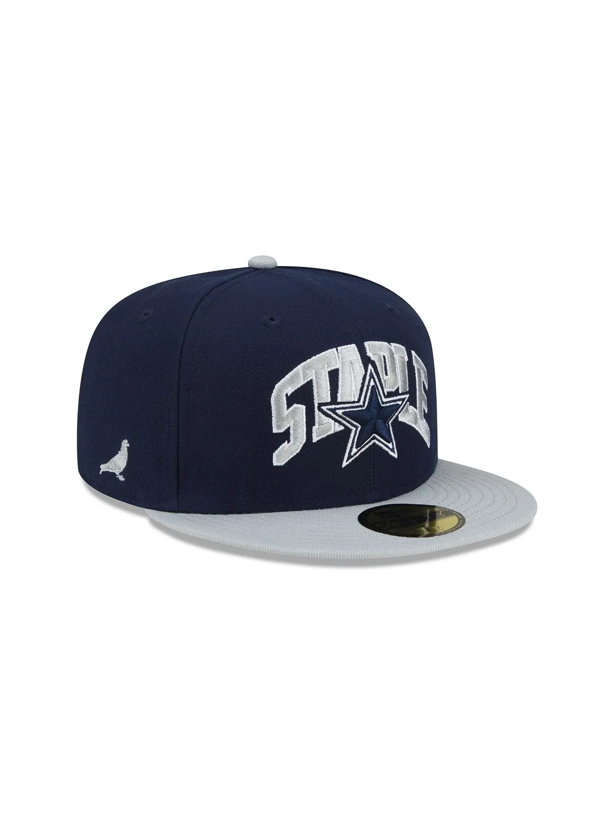 Мужская шляпа X Staple темно-серая Dallas Cowboys Pigeon 59Fifty Fitted Hat New Era — изображение 2 из 6, темно-синий серый