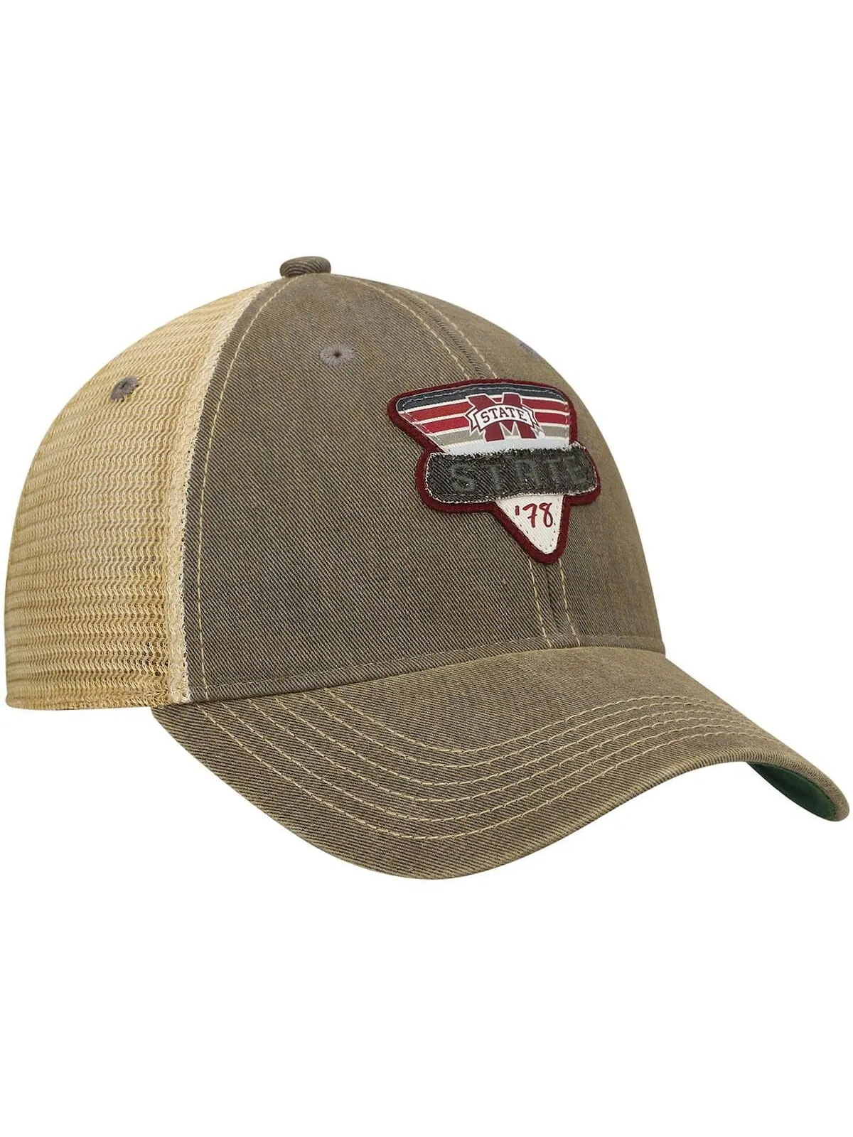 Мужская серая кепка Mississippi State Bulldogs Legacy Point Old Favorite Trucker Snapback Legacy — изображение 4 из 5, серый