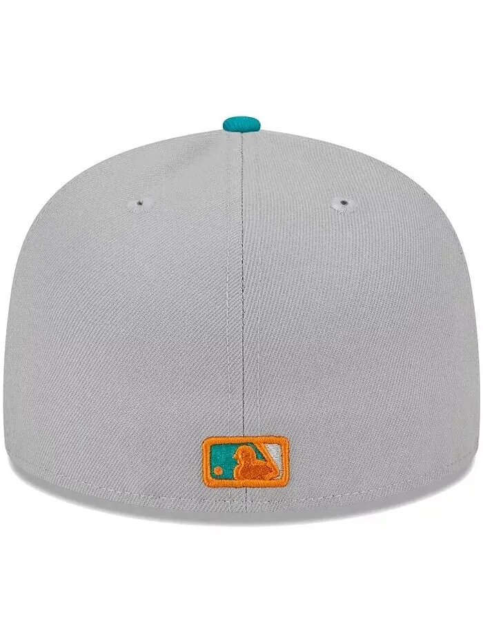 Мужская серо-бирюзовая кепка Los Angeles Dodgers 59FIFTY New Era — изображение 5 из 5
