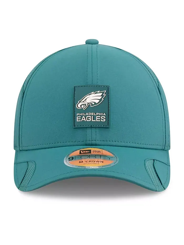 Кепка-ушанка M-crown 9FORTY от Big Boys and Girls Midnight Green Philadelphia Eagles 2025 Sideline — изображение 5 из 5