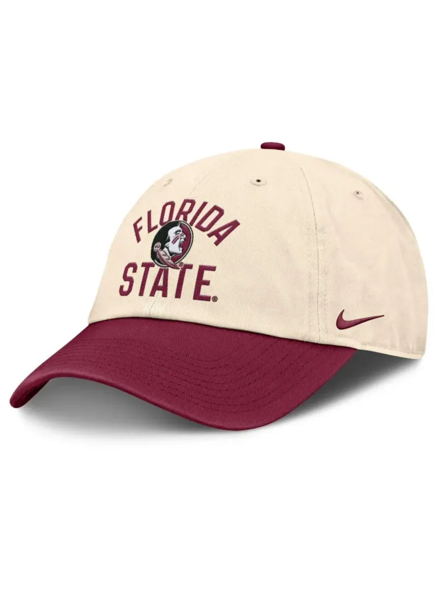 Кепка Nike Primetime Club с эмблемой Florida State Seminoles, Natural Garnet