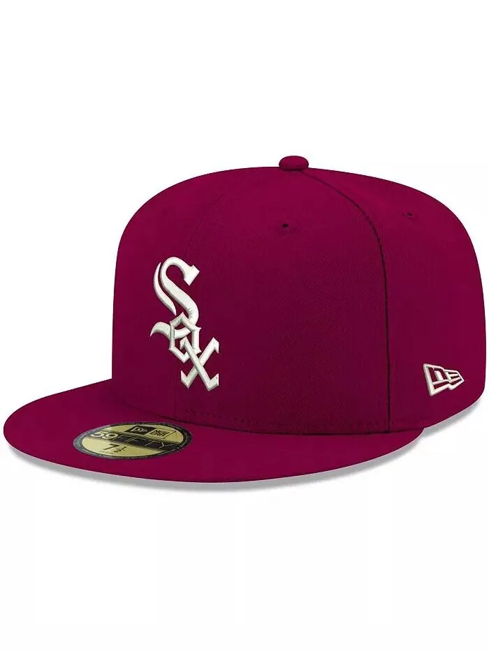 Мужская кепка Cardinal Chicago White Sox Logo белая 59FIFTY приталенная кепка New Era