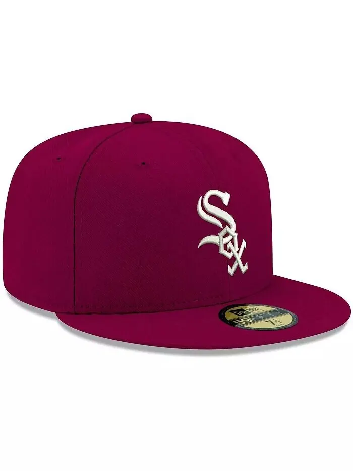 Мужская кепка Cardinal Chicago White Sox Logo белая 59FIFTY приталенная кепка New Era — изображение 2 из 4