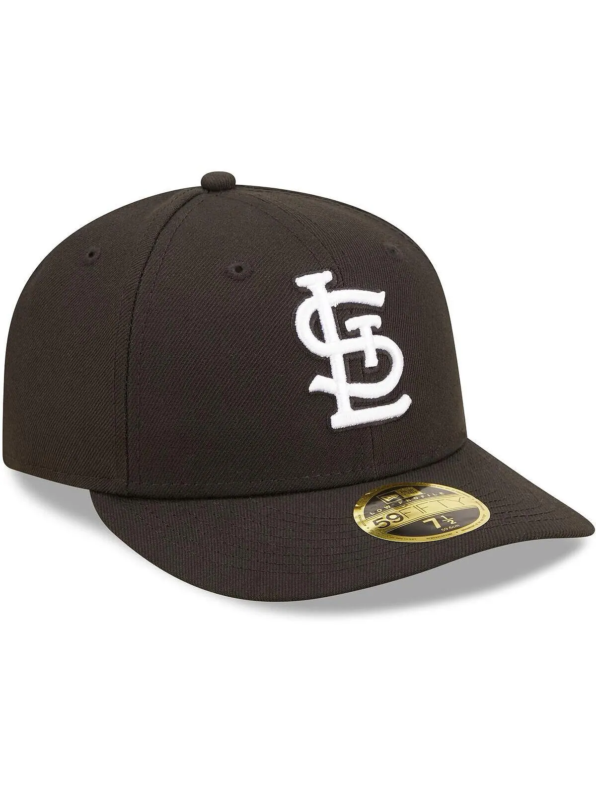 Мужская приталенная шляпа St. Louis Cardinals черно-белая с низким профилем 59FIFTY New Era — изображение 3 из 4, черный