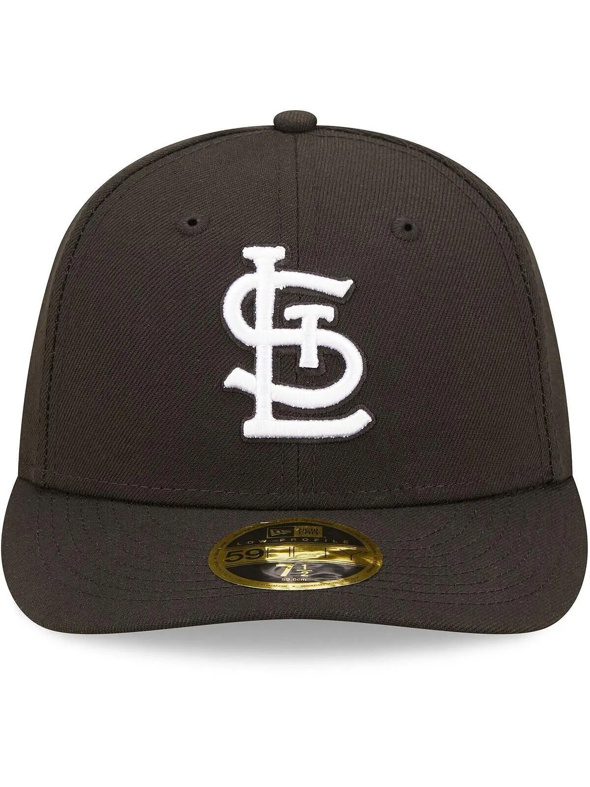 Мужская приталенная шляпа St. Louis Cardinals черно-белая с низким профилем 59FIFTY New Era — изображение 4 из 4, черный