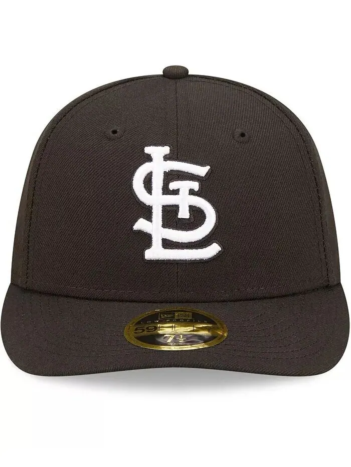 Мужская приталенная шляпа St. Louis Cardinals черно-белая с низким профилем 59FIFTY New Era — изображение 4 из 4
