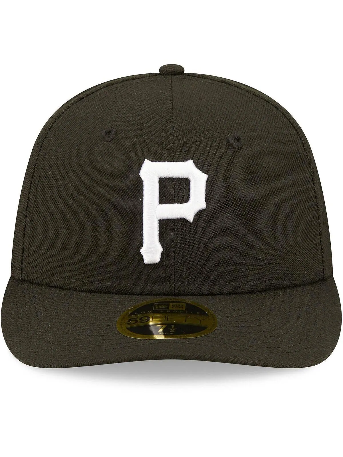 Мужская приталенная шляпа Pittsburgh Pirates черно-белая с низким профилем 59FIFTY New Era — изображение 2 из 2, черный белый
