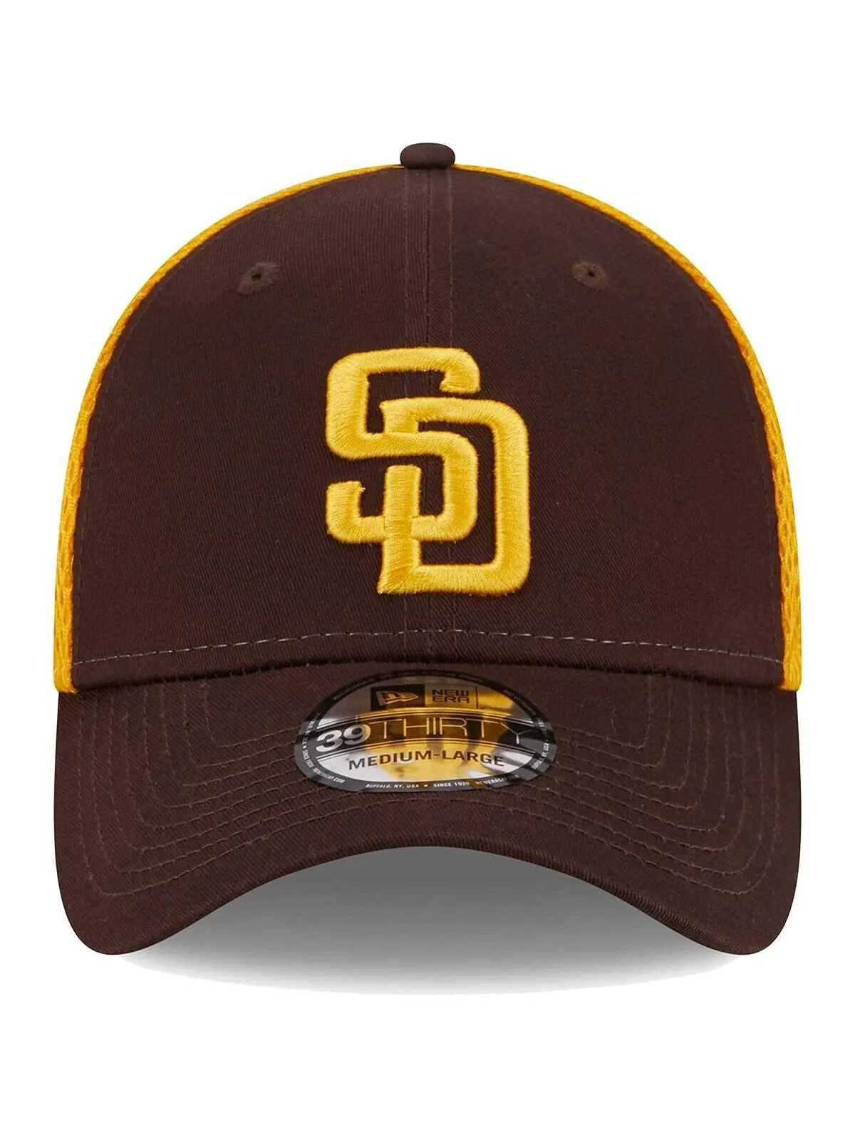 Мужская коричневая кепка San Diego Padres Team Neo 39THIRTY Flex New Era — изображение 2 из 4, коричневый