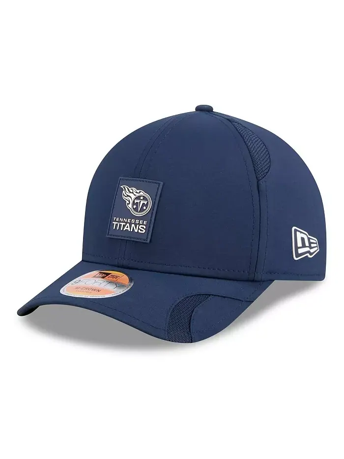 Регулируемая кепка для больших мальчиков и девочек Navy Tennessee Titans 2025 Sideline 9FORTY New