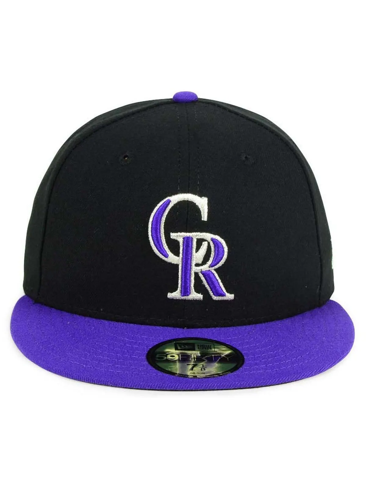 Кепка Colorado Rockies Authentic Collection 59FIFTY New Era — изображение 2 из 6, черный/фиолетовый