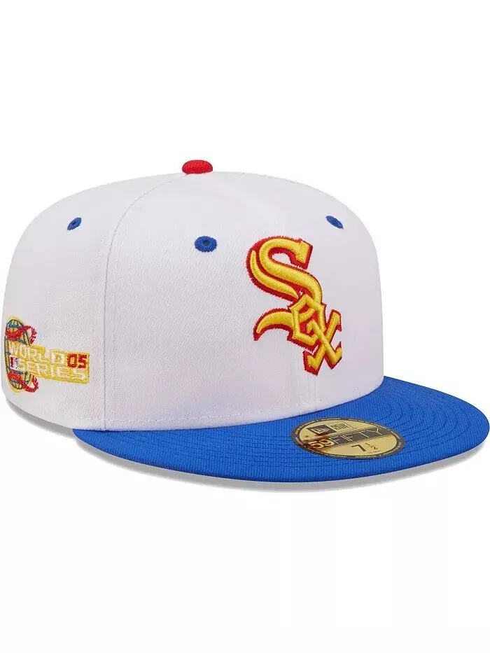 Мужская белая шляпа Royal Chicago White Sox 2005 World Series Cherry Lolli 59Fifty New Era — изображение 1 из 2