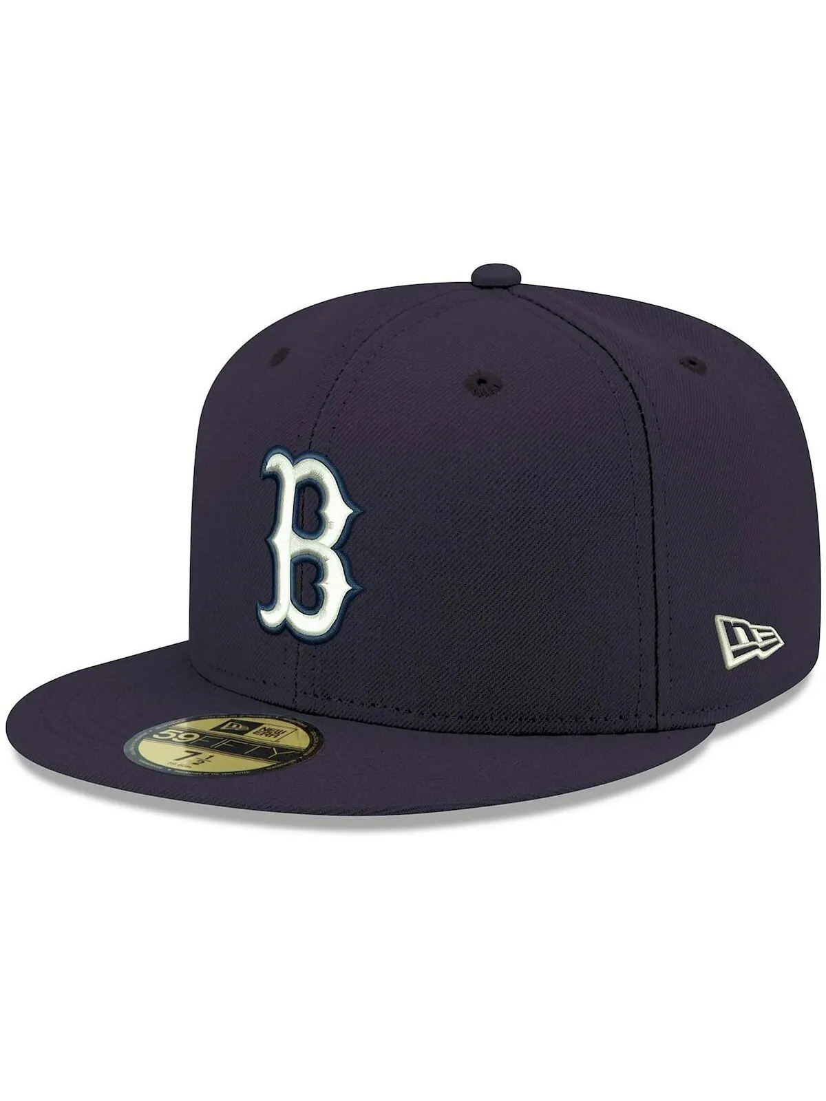 Мужская темно-синяя кепка Boston Red Sox Logo белая 59FIFTY приталенная кепка New Era — изображение 1 из 4, темно-синий