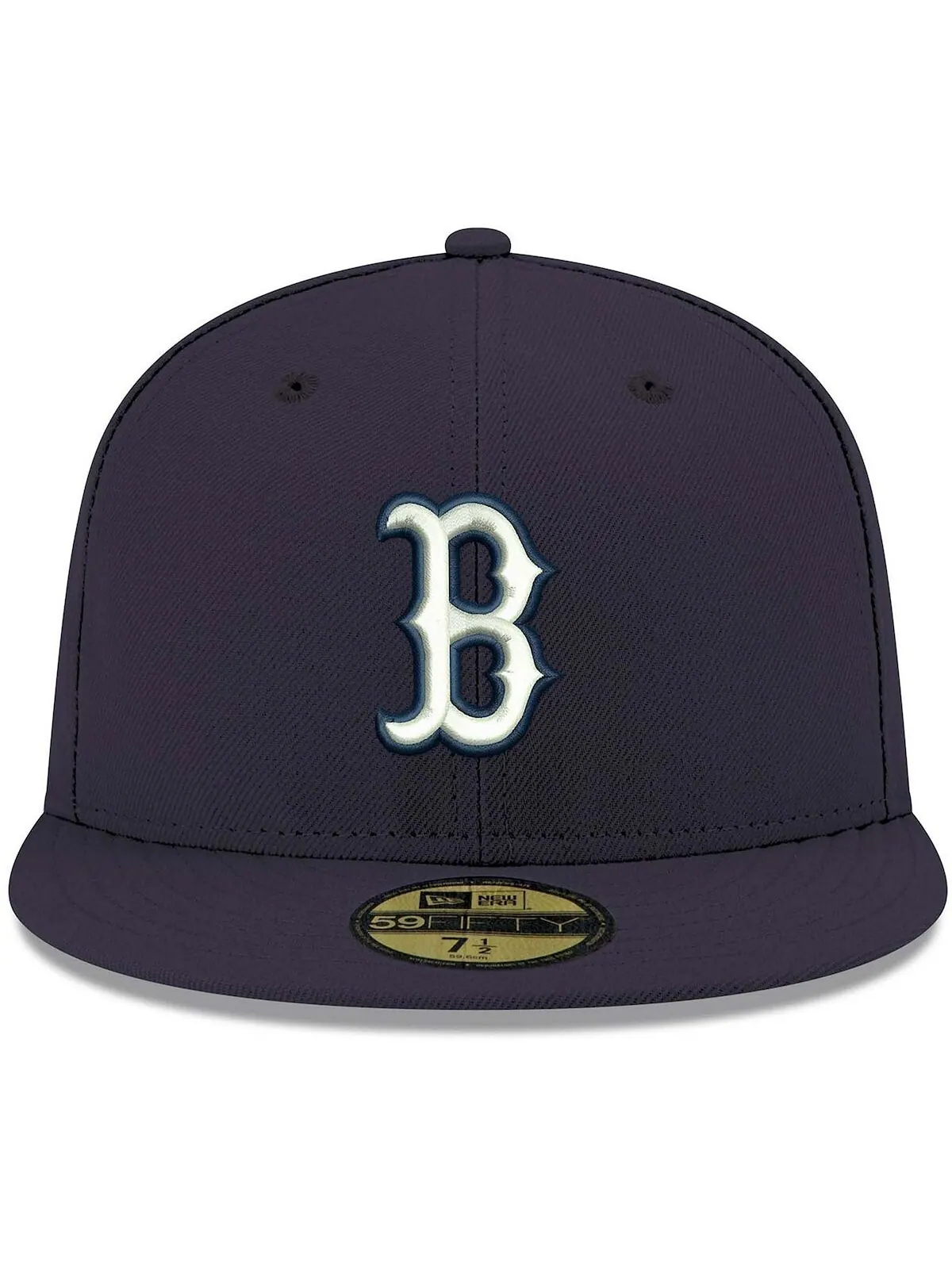 Мужская темно-синяя кепка Boston Red Sox Logo белая 59FIFTY приталенная кепка New Era — изображение 2 из 4, темно-синий
