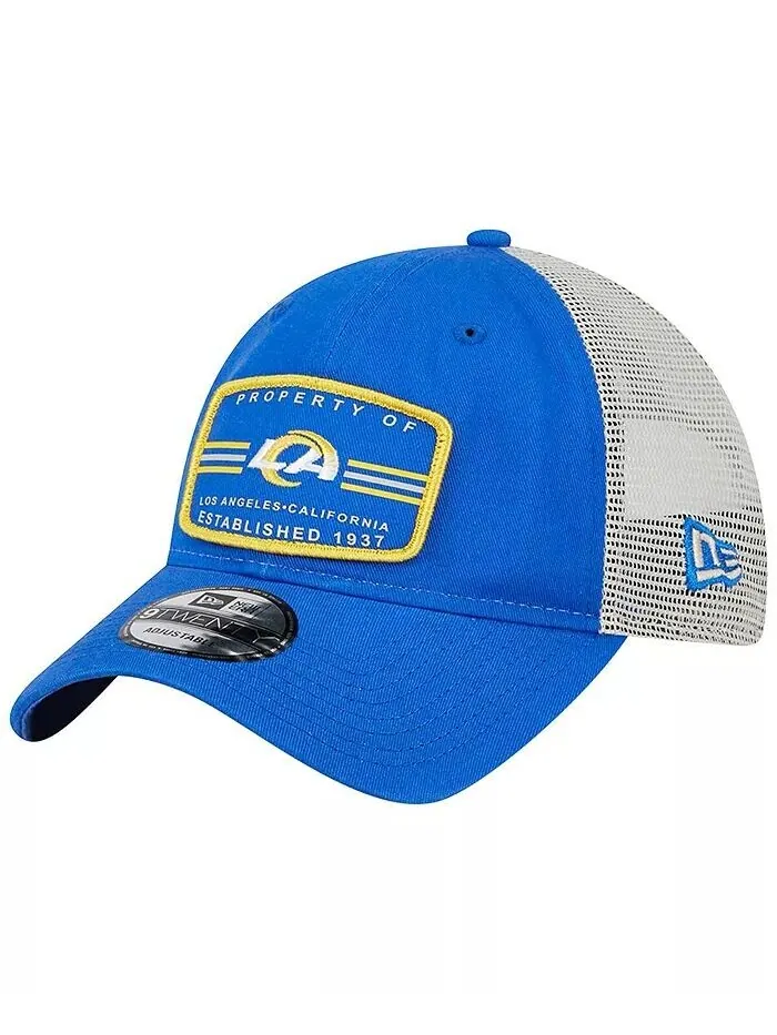 Мужская кепка Snapback Royal Los Angeles Rams Property Trucker 9TWENTY New Era